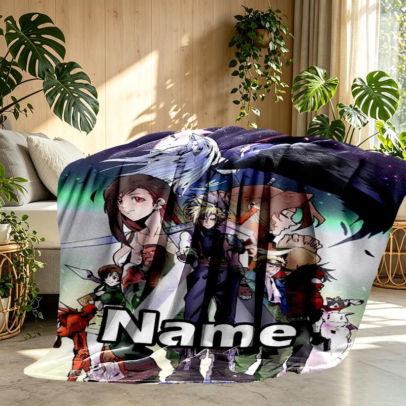 Custom Name Personalized Final Fantasy Print Blanket, Home Decor, Bedroom, Sofa, Camping, Couch, Gifts for Birthday ChristmasEnthusiasts