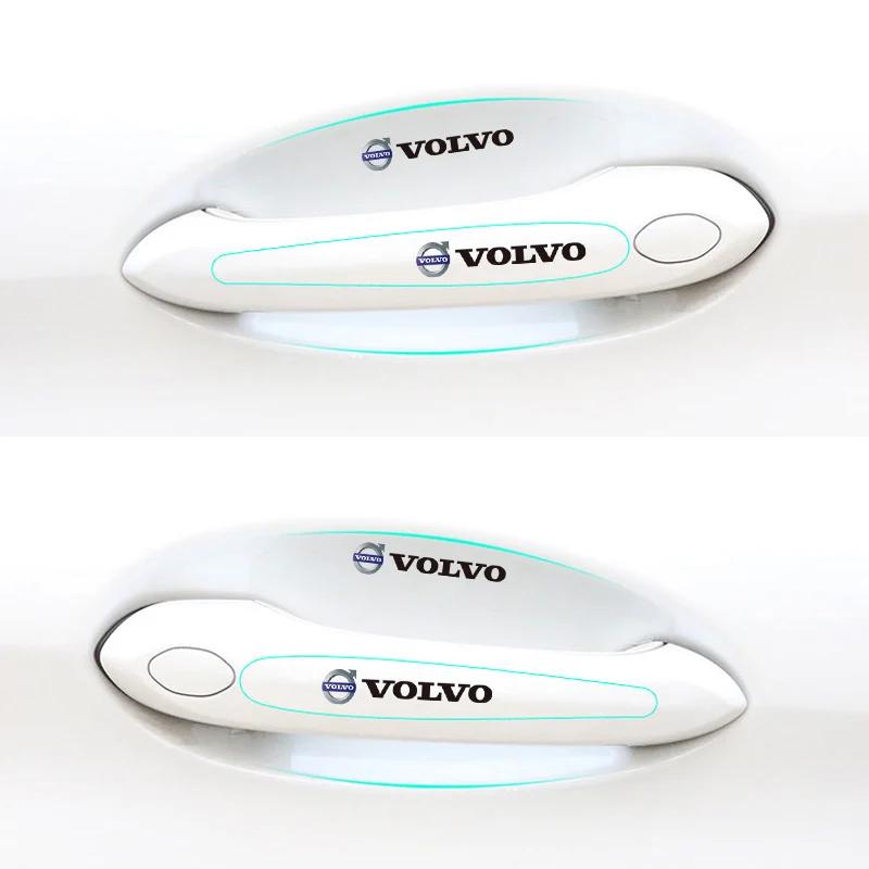 Car Door Handle Bowl Sticker Anti-collision Strip Decals for Volvo XC60 S90 XC90 S60 XC40 V60 V90 S40 EX30 C40 C70 Accessories