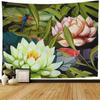 Watercolor Floral Lotus Tapestry Office Living Room Decoration Home Wall Tapestry