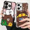 Cartoon Bear B-Browns C-Conys Plating Phone Case For Xiaomi Redmi Note 14 15 Pro Plus 13 12 11 11S 11T 10 9S 9 5G Anti-Fall Aira