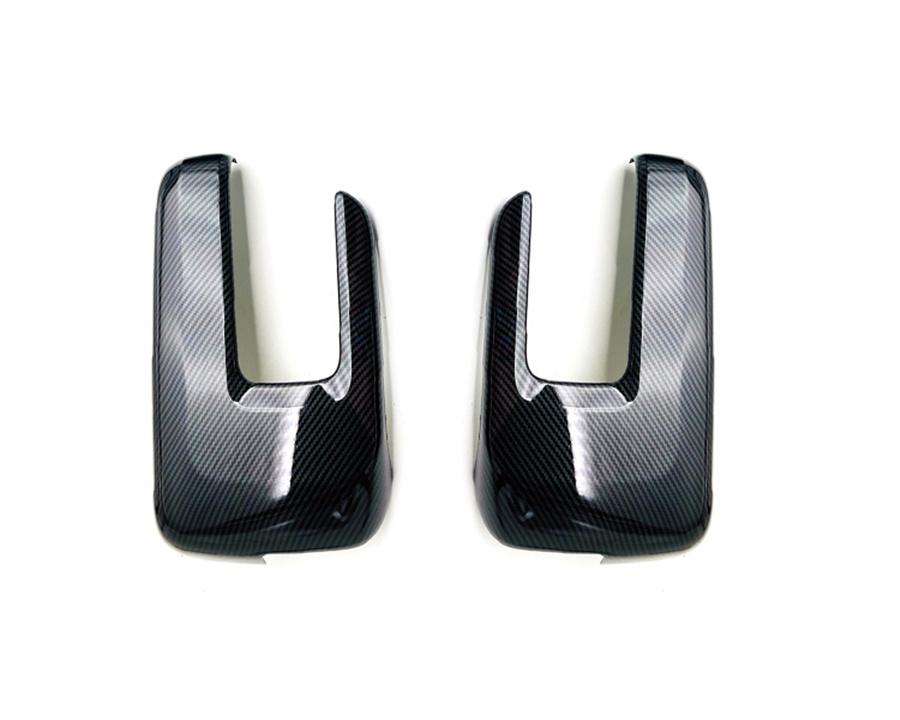2pcs ABS Carbon Fiber Look Rear View Mirror Covers For Ford F-150 F150 2021-2022