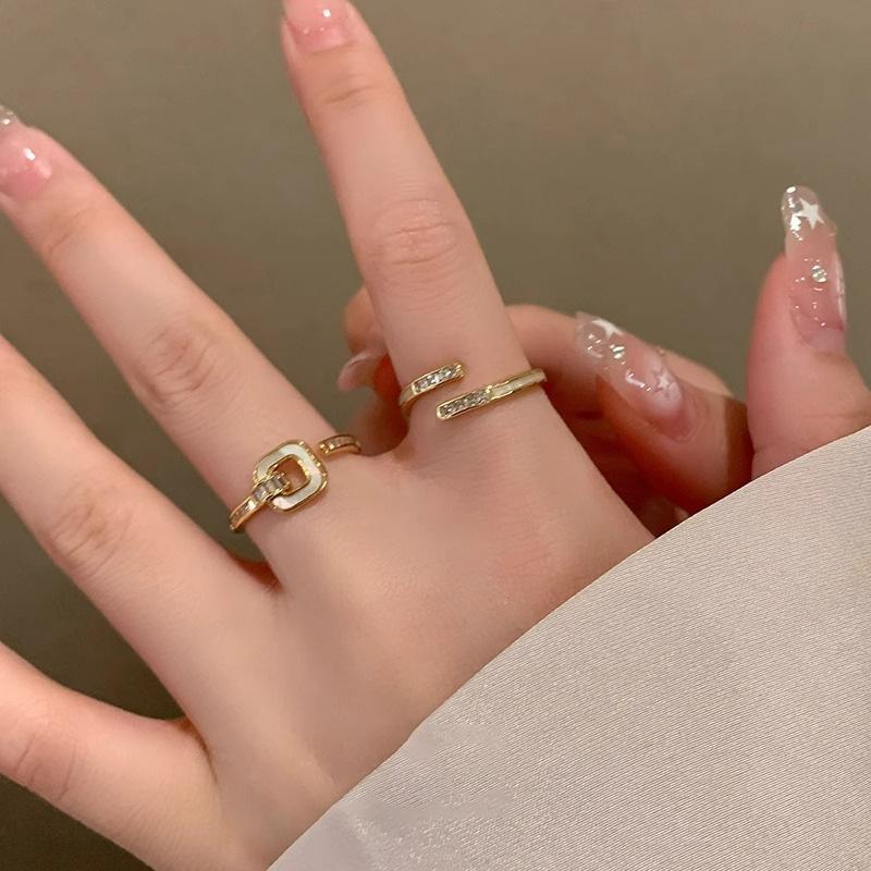 1 st Temperament Fritillary Rhinestones Ringar för kvinnor Par Jubileum Bröllopsfest Smycken Tillbehör Present