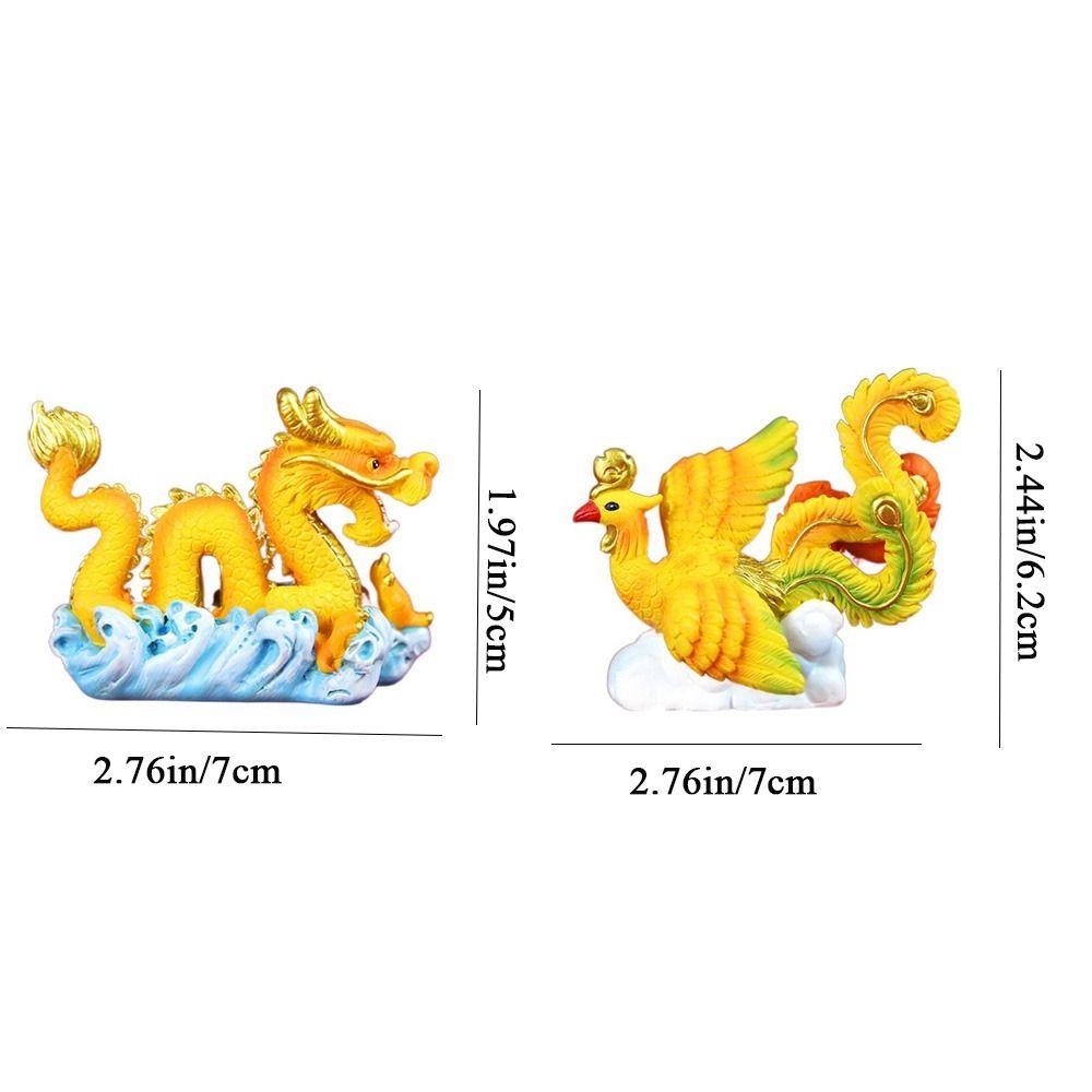 Mythical Animal New Year Ornament Resin Baking Cake Decoration  Spring Festival