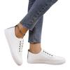 New Lace-up Flat Bottom Low-top Single Shoes Women's Round Head Large Size Leather Surface White Shoes Casual Board Shoes Source