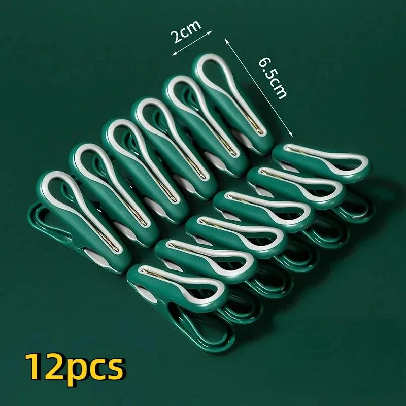 1/6/12pcs Clothes Pegs Dry Quilt Single Clothespins Household Cotton Quilt Hanger Fixed Large Windproof Clip Clothe Folder