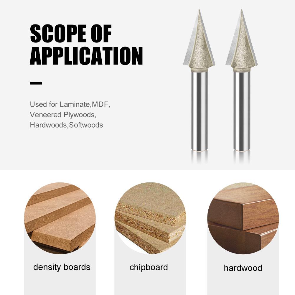 30 Degree Oblique Sharp Knife Slotting Knife Carving Knife Woodworking Wood Carving Milling Cutter Carving Cutter Trimming Machine Engraving Cutter