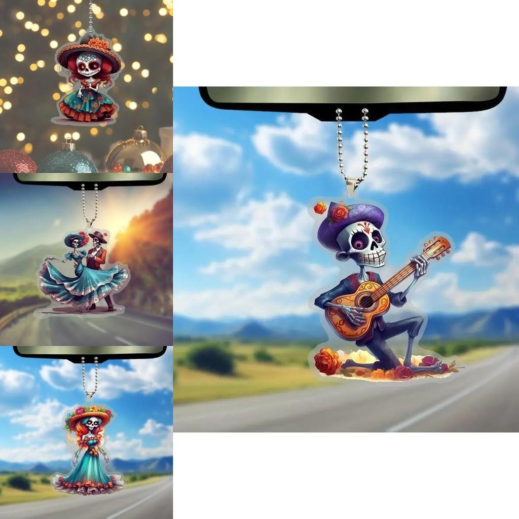 Charming Cartoon Acrylic Christmas Tree Pendant For Home And Auto Decoration Gifts