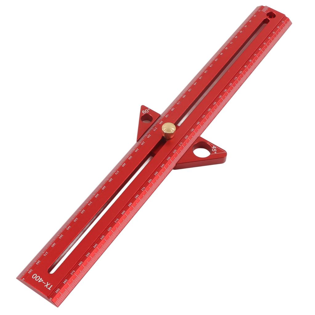 Woodworking T Track Ruler Multifunctional Aluminum Alloy Portable Wood Measuring Angle Ruler