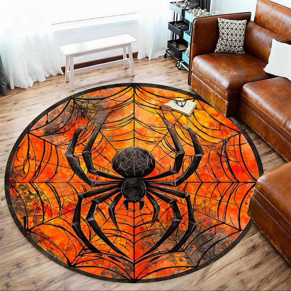 1PC spider web Office Round Area Rug, Under Office Chairs Bedroom Living Room Home Decor, Carpet for Office -1110135