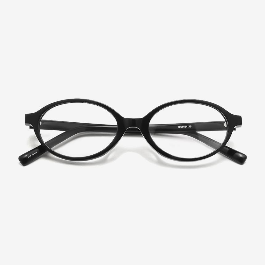 Seutailwokeu Black Style18 Bk 50Mm Stylework Oval Eyeglass Frames