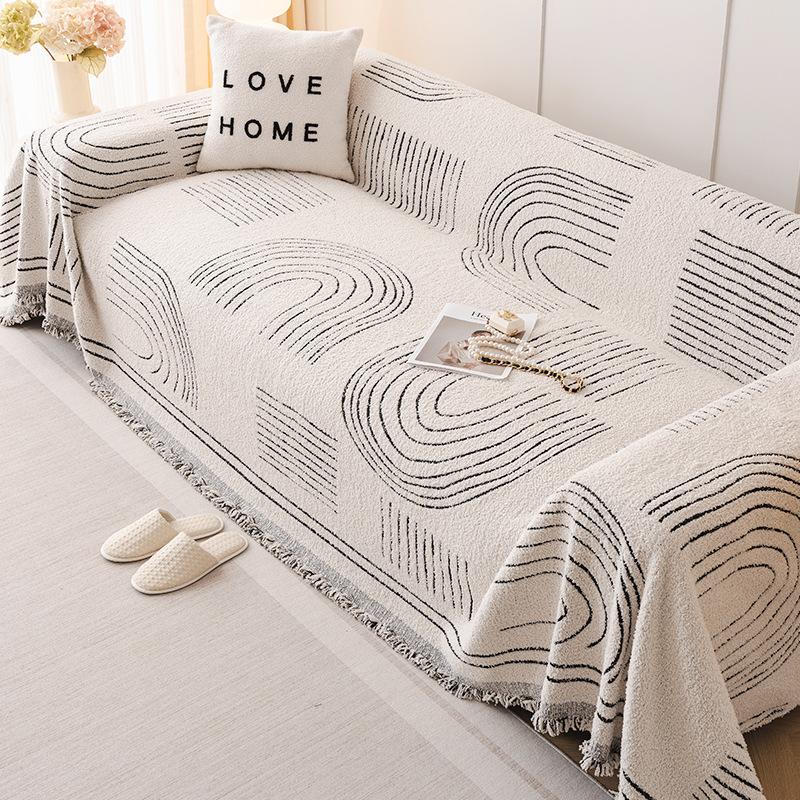 Winter Plush Sofa Towel Cover Cloth A Piece of Universal All-inclusive Sofa Cushion Thickened Non-slip Sofa Cover Full Cover Blanket
