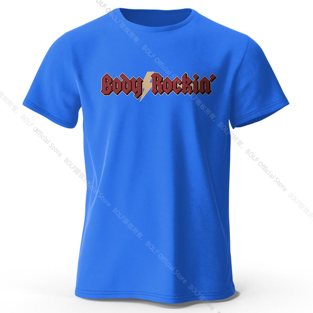 Men's Body Rockin' Printed T-Shirt 100% Cotton Oversized Disco Graphic Tees for Women Summer Tops Retro Streetwear