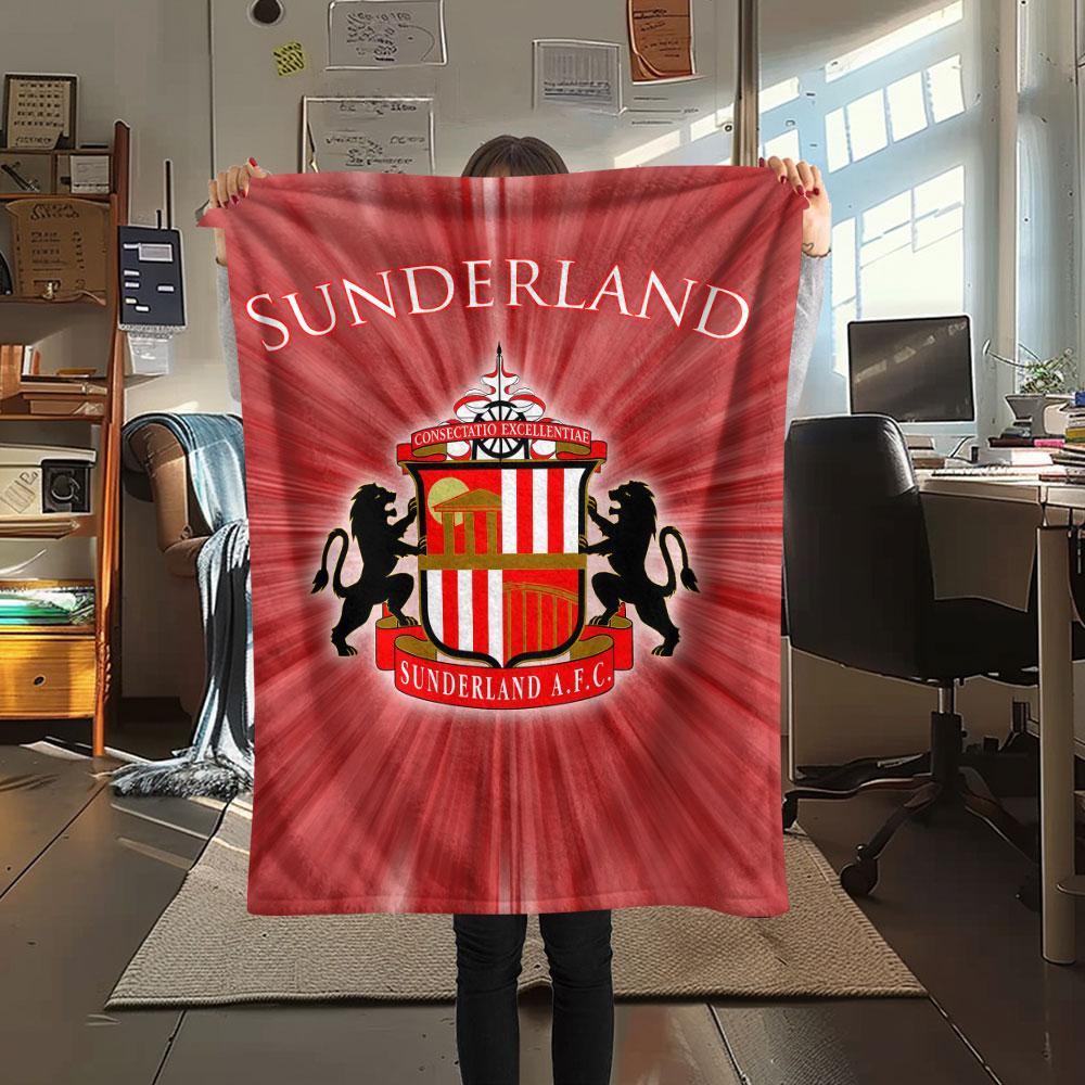 1PC Sunderland A.F Patterned Flannel Blanket Suitable For All Seasons for Home Decor Warmth and Comfort Gifts Holiday Present