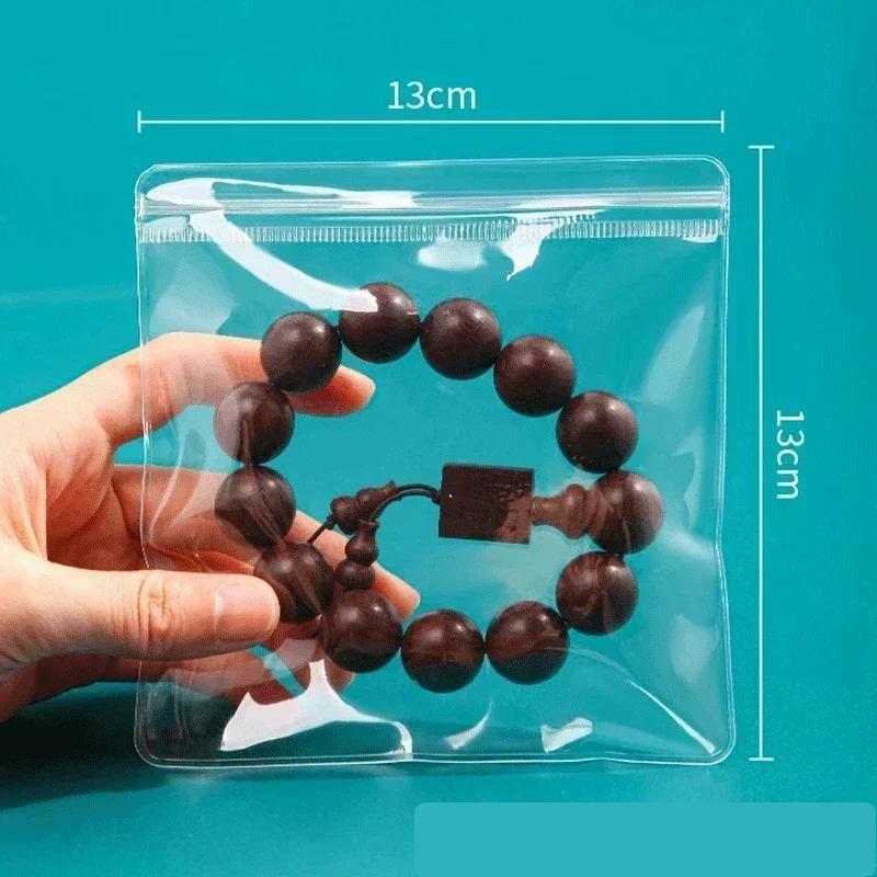 10/200Pcs Transparent PVC Jewelry Pouches Zip Storage Bag for Earring Necklace Jewelry Anti-Oxidation Display Packaging Bags