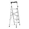 5 Step Ladder, Folding Step Stool with Wide Anti-Slip Pedal and Comfort Handgrip, 150 Kg Capacity Portable Aluminum Stepladder, Multi-Use for Kitchen,