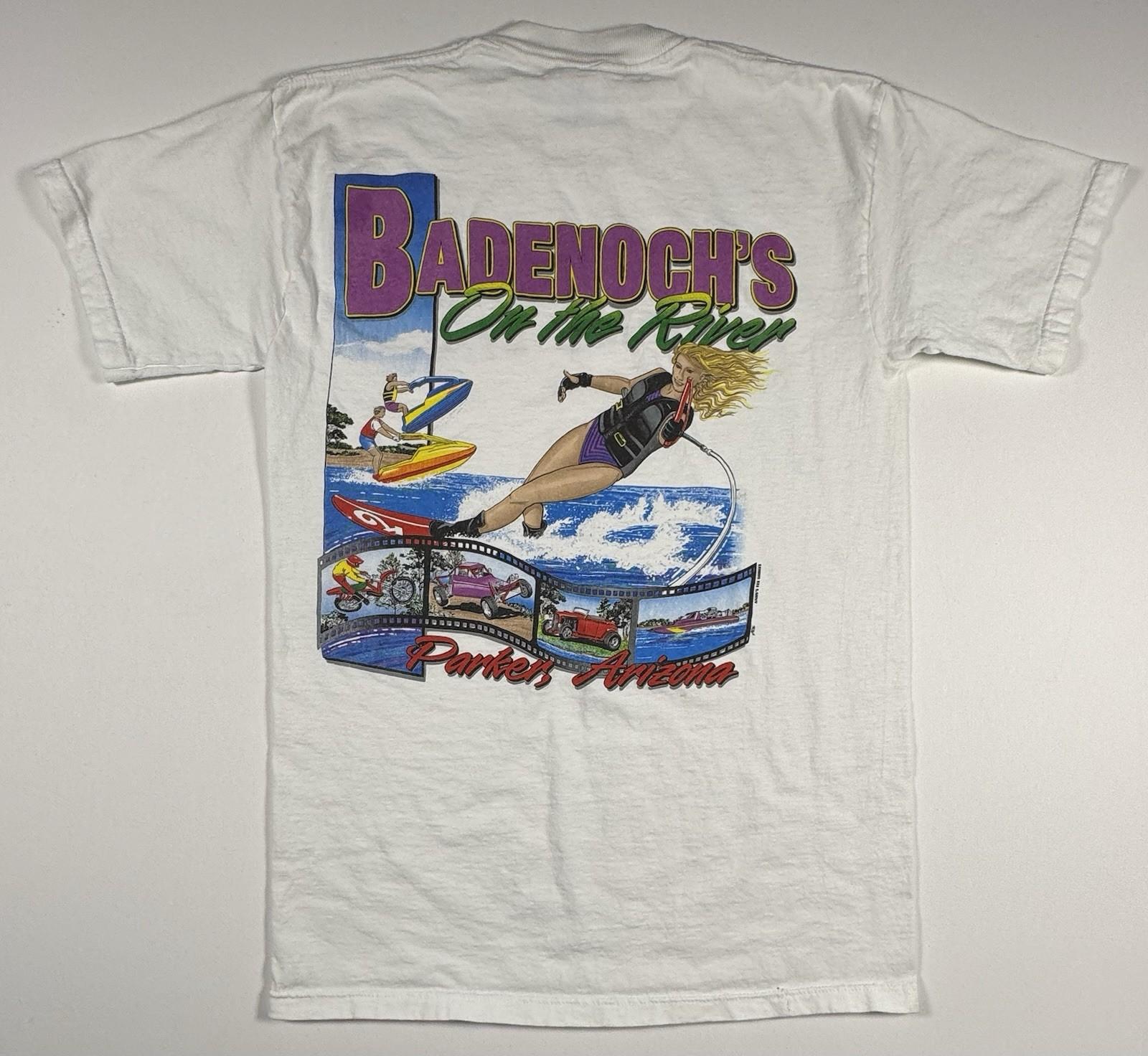 Vintage Jerzees Mens Small White Badenoch’s On The River Arizona USA 90s Unisex T-Shirt XXL