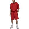 Jordan Solid Color Logo Print Drawstring Loose Straight Shorts Men Bottoms Red FJ0701-622