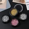 Four Color 1Box Mini Heart-Shaped  Nail Jewelry Flatback Nail Charms Nail Art Accessory Gold Silver Manicure Bead