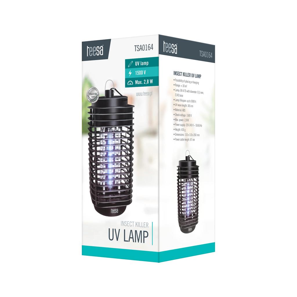 UV insect killer lamp 2.8 W Teesa effective trap for flies and mosquitoes