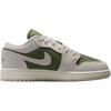 New Jordan Air Jordan 1 Low top Children's Basketball Shoes Gray Green Unisex HV4396-201