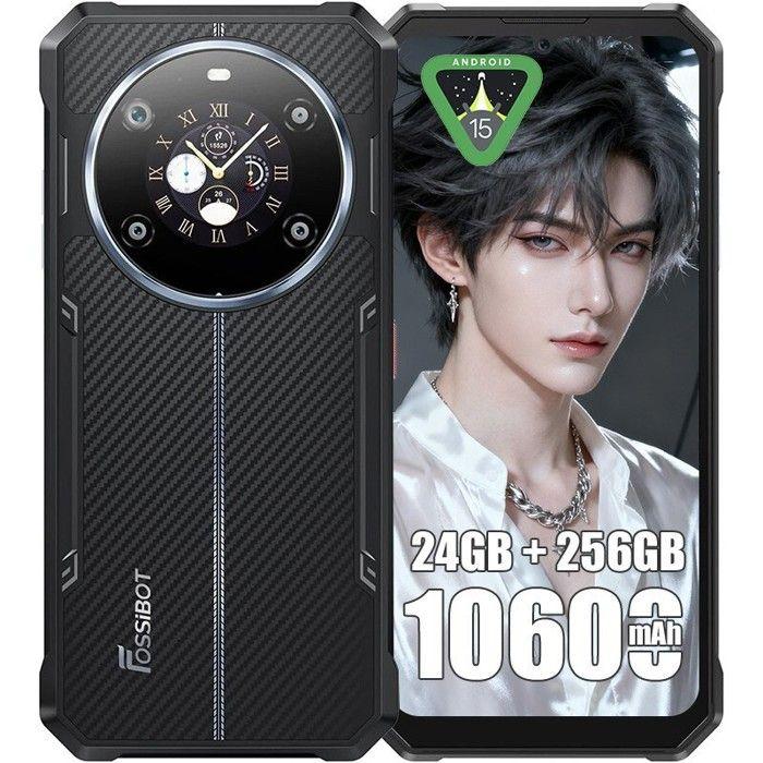 Telephone Portable Incassable FOSSiBOT F109S 24+256Go 6,75" 10600mAh Smartphone Robuste Caméra 50MP Téléphone Dual SIM/NFC/GPS Noir