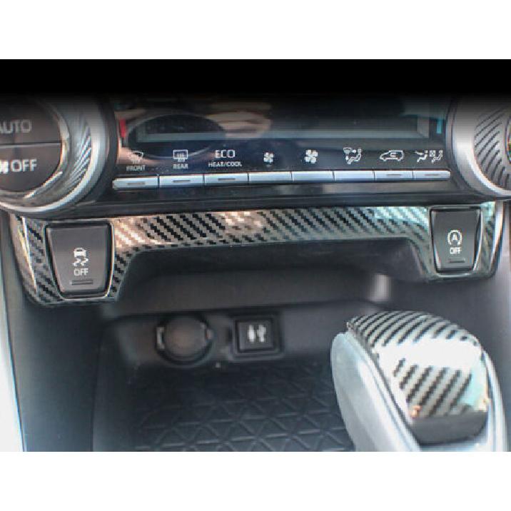 Carbon Fiber Steel - GL For Toyota RAV4 Central Seat Heating Button Trim
