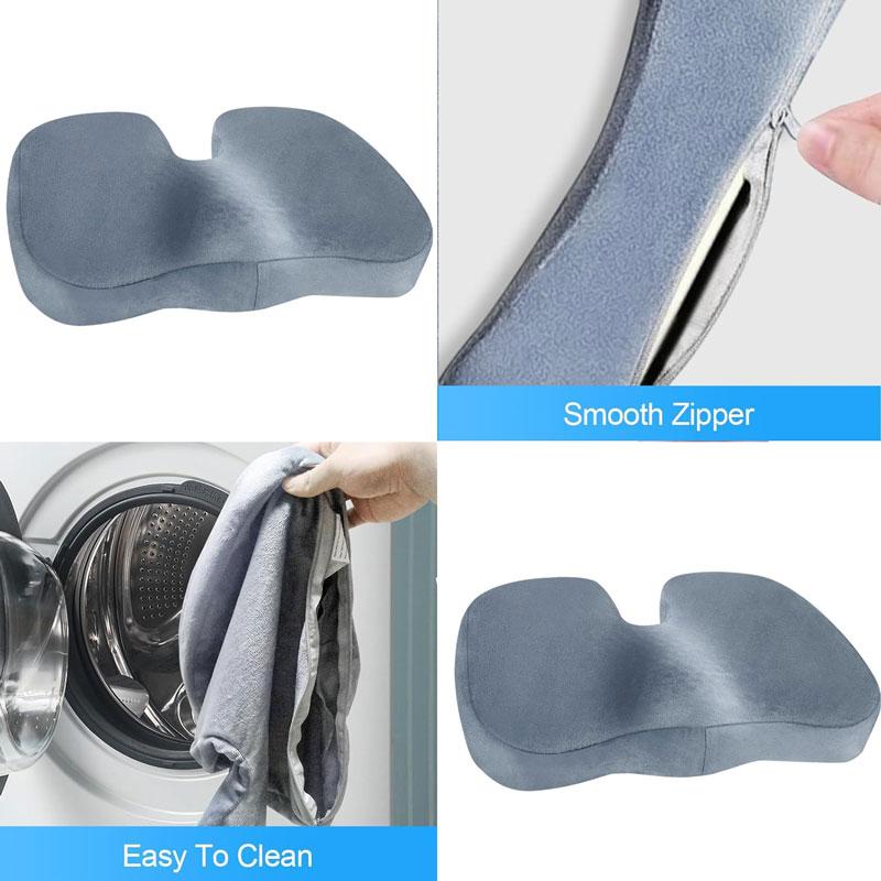 Orthopedics Hemorrhoids Seat Cushion Memory Foam Car Rebound Cushion Office Chair Lumbar Support Pain Relief Breathable Pillow
