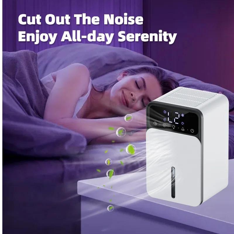 Air Dehumidifier Indoors Silent Air Dryer Household Moisture-proof Dehumidifier Moisture Absorbers Machine 1200ML Water Tank