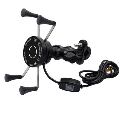 Motorcycle Wired + Wireless Phone Holder