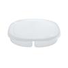four-compartment storage box - transparent white