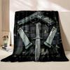 6 Sizes Arms Gun Art Printed Blanket Warm Soft and Comfortable Home Travel Blanket Sofa Bedding Cover Blanket Holiday Gifts