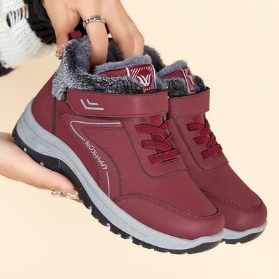Snow Boots Women's Winter Cotton Shoes New Velvet Thickened Cotton Boots a Warm Walking Shoes