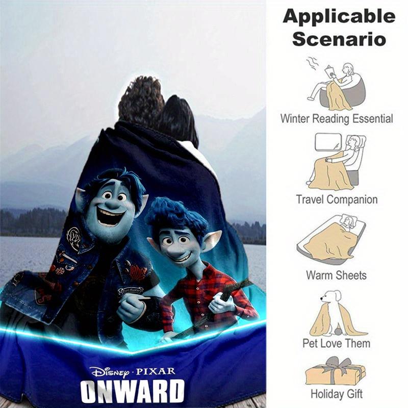 1pc, Disney Pixar Onward Merchandise: Home Decor, Throw Blankets for Couches, Outdoor Blanket Gifts, Flannel Coverlet, Perfect for Bedroom