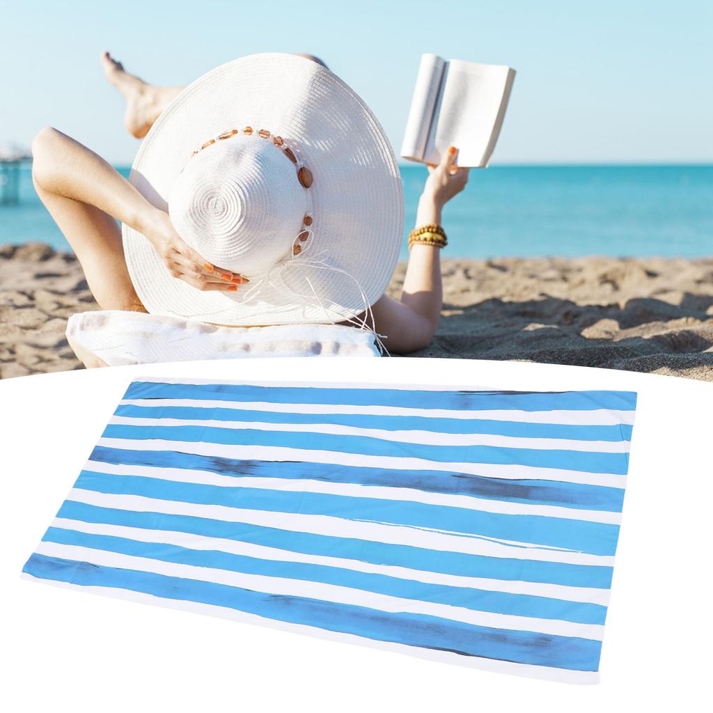 Microfiber Beach Towel Lightweight Extra Large Thin Sandfree Beach Towel Double Sided Absorbent Flannel for Swimming Pool Camping