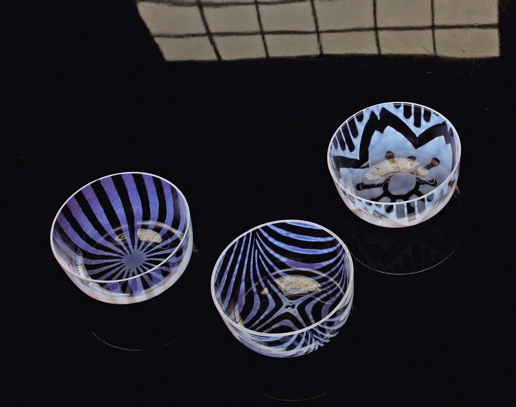 Hirota Glass Bowl, Taisho Romantic Cherry Blossom Design, MO-2-10