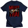 Neuheit Herren Muay Thai Tiger T-Shirts Kurzärmlig Rundhals Baumwoll-T-Shirt Freizeit Thailand Kampfsport Kämpfergeist T-Shirt Top