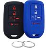 Silicone Rubber Key Fob Cover Compatible with 2015-2021 Honda Accord CR-V Civic Insight Passport Pilot ACJ932HK1310A KR5V2X A2C92005700 A2C81642600