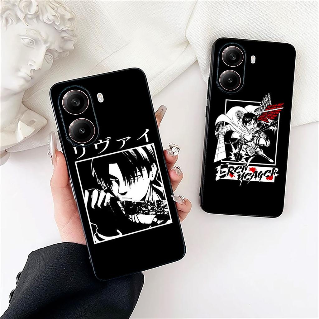 Levi Eren Jaeger Attack On Titan Phone Case for Samsung Galaxy A04 J7 J5 J2 Prime J8 A01 A02 A03  A42 M06 M16 M56 M23 G57 Cover