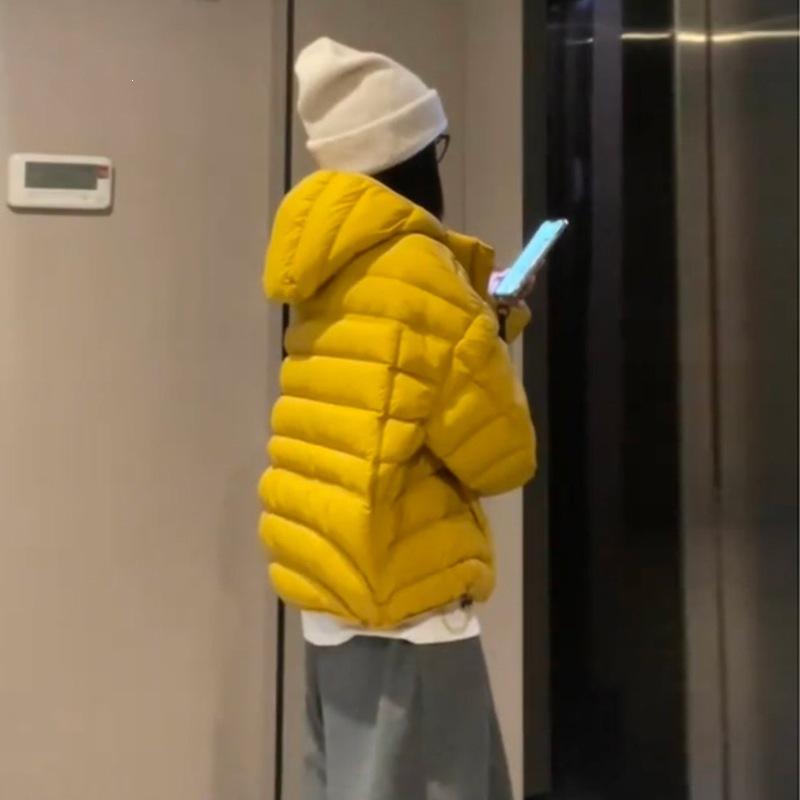 Super Good-looking Ribs Cotton-padded Clothes Women's Year Hooded Short Small Warm Cotton-padded Clothes Cotton-padded Jackets Turtle Back Winter Jack