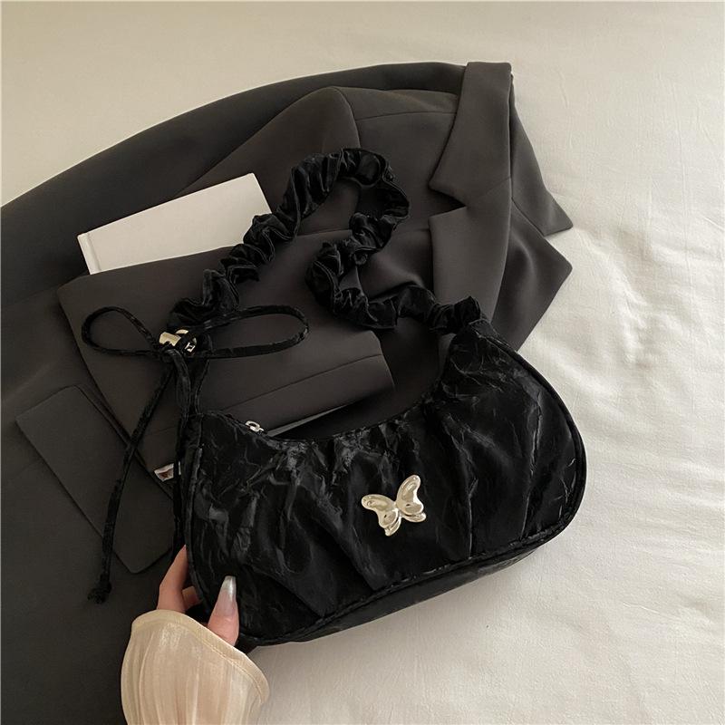 

Winter new butterfly decorative armpit bag sweet and fresh commuter fashion shoulder handbag