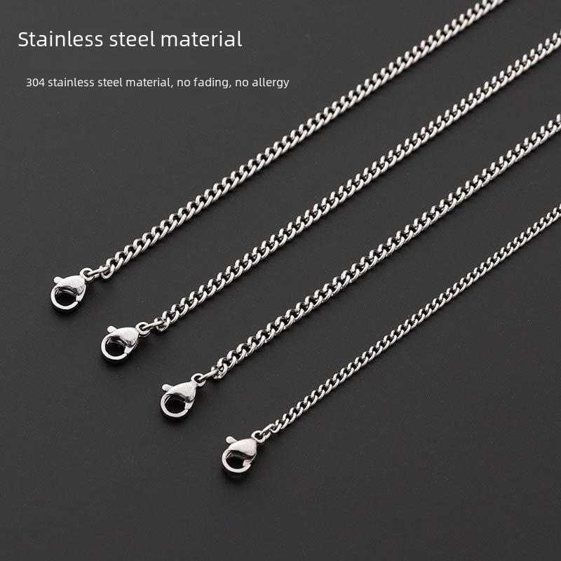 Unisex Schlichte Titan Edelstahl Drehketten Halskette