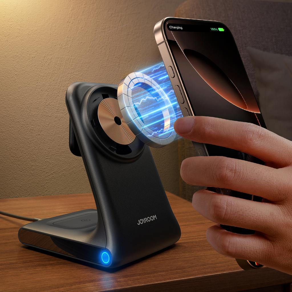 3in1 Wireless Charger Charging Station with MagSafe - Black