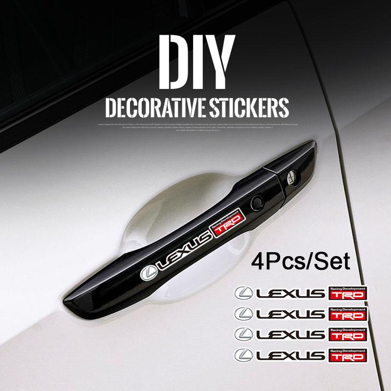 4Pcs Car Emblem Stickers Rearview Mirror Wiper Decals Accessories For Lexus F SPORT GS GX IS LS LX CT LC RC LBX NX RX 350h 450h ADX1