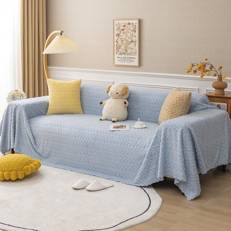 Sofa Towel Four Seasons Universal Light Luxury Cushion Ins All-Inclusive Sofa Cover Cushion Cover Towel Plush Anti-Scratching Thickened