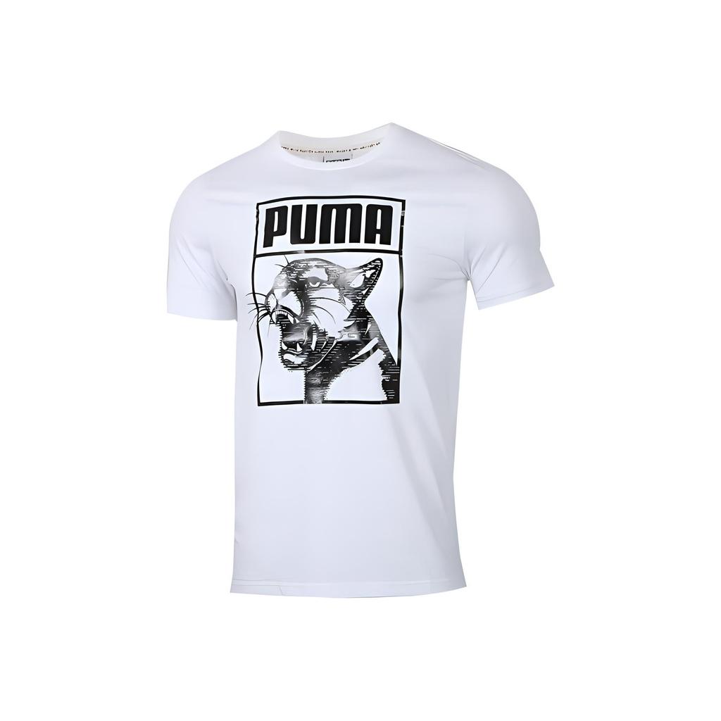 Puma Graphic Tee Box Logo, Life Series, Short Sleeve Men Tops White 598245-52