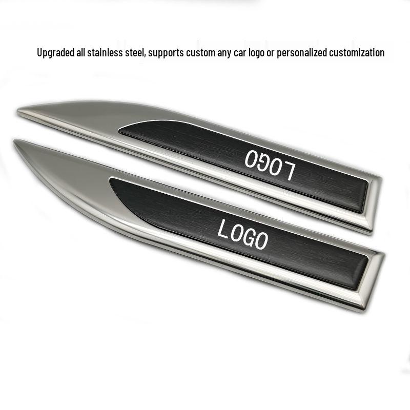 Hyundai Reina Metal Bright Side Fender Decal – Custom Car Logo Decoration