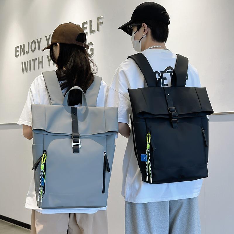 Stylish and Simple Backpack Casual Student Backpack Male Campus Trendy Male Large-capacity Schoolbag Female Travel Bag