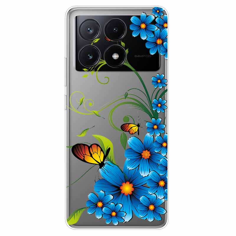 For Xiaomi Poco X6 Pro Case Transparent Cute Soft Silicone TPU Coque for Poco X6 / X6 Pro 5G Phone Cover X 6 X6Pro Clear Shells