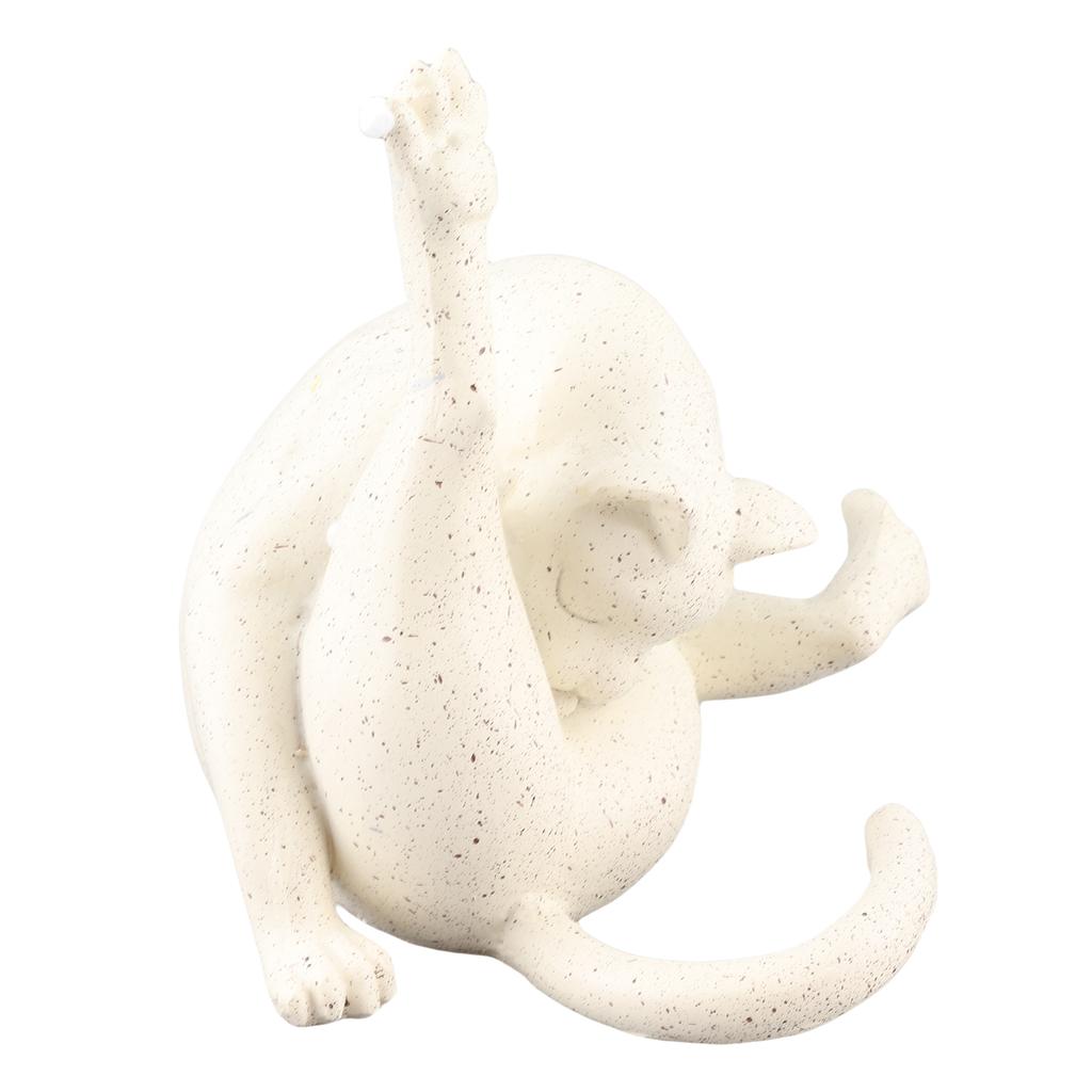 Cat Statue Funny Resin Cat Licking Butt Figurine Ornament Cute Cartoon Animal Sculpture Home Desktop Craft
