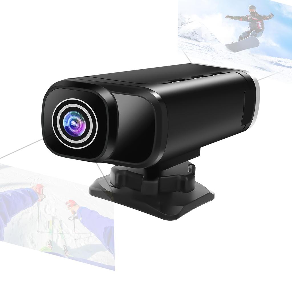 SULUWU 4K Motorcycle Dash Cam with Front and Rear Dual Cameras for Simultaneous Front and Rear Helmet Bicycle Dash Smartphone Loop High Dustproof and